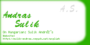andras sulik business card